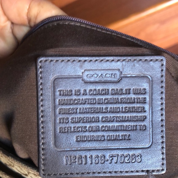 COACH Signature Voyager Khaki Bag - Picture 5 of 10